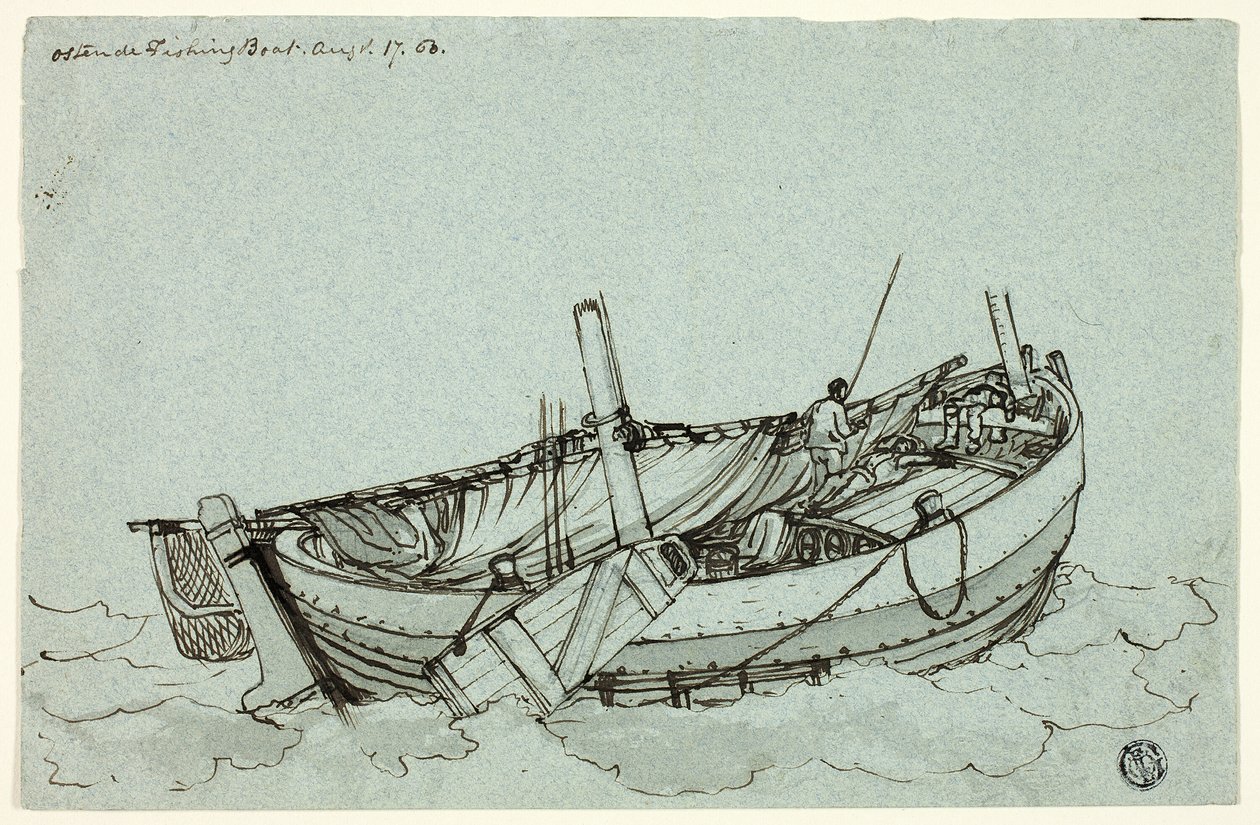 Fischerboot in Ostende von Clarkson Stanfield
