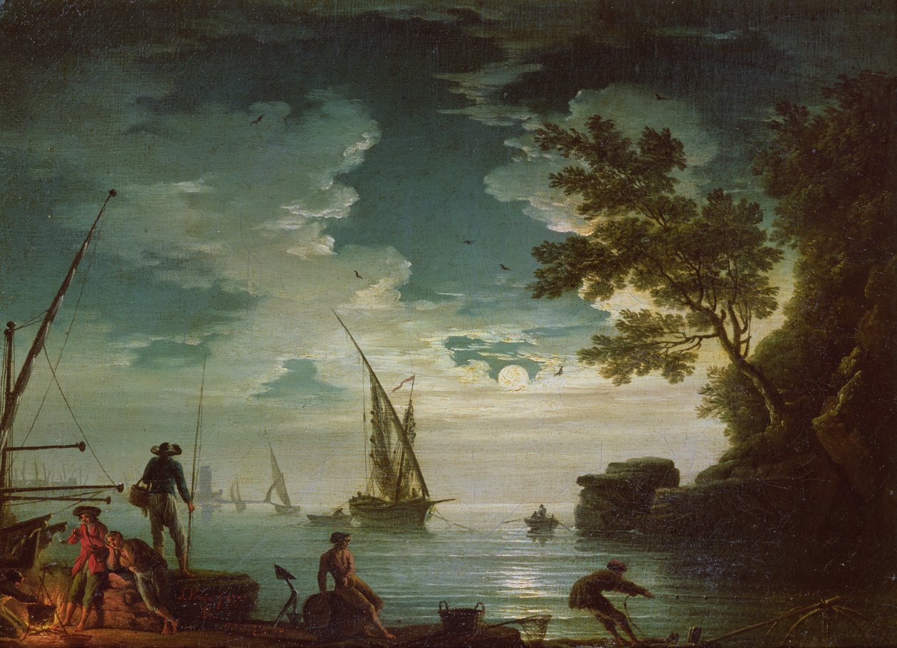 Meereslandschaft bei Mondschein, 1772 von Claude Joseph Vernet