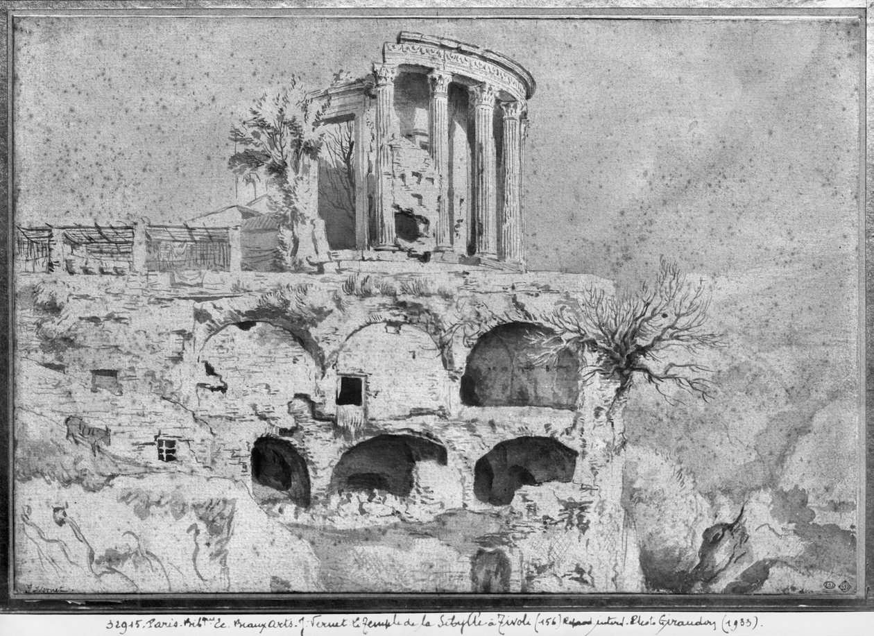 Tempel der Sibylle, Tivoli von Claude Joseph Vernet