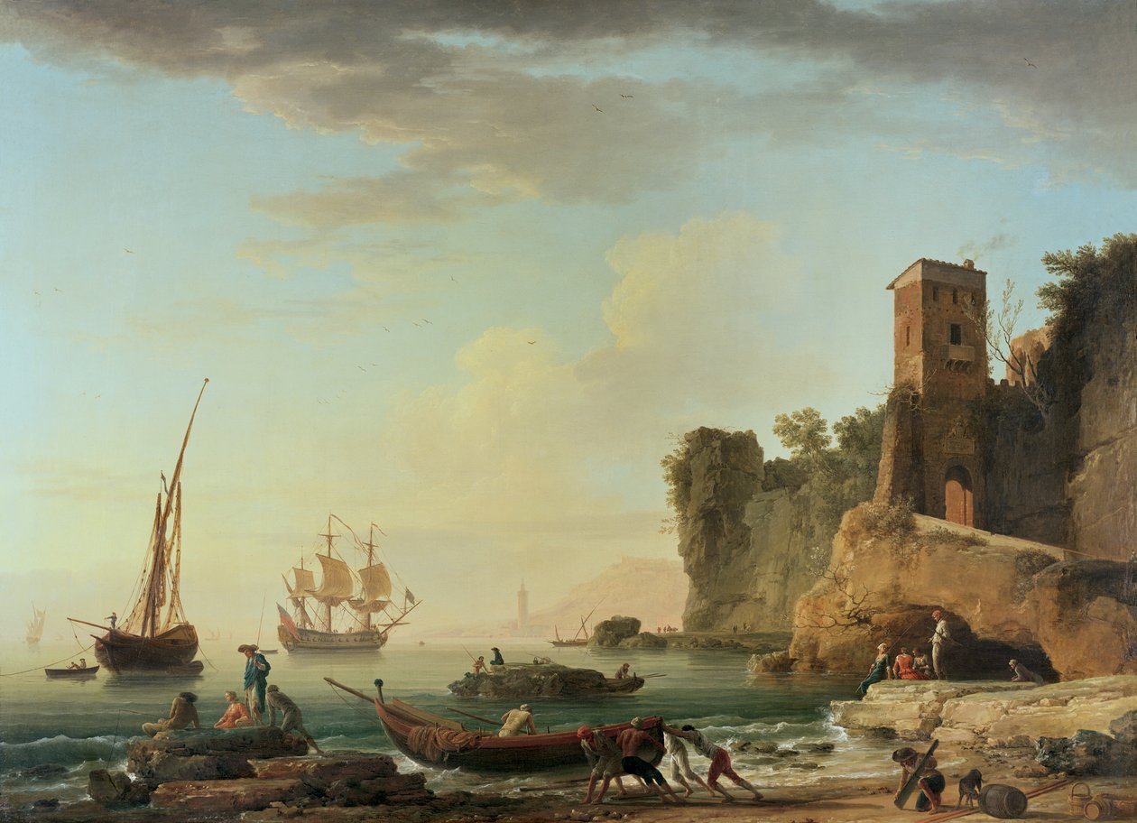 Der Hafen von Genua von Claude Joseph Vernet