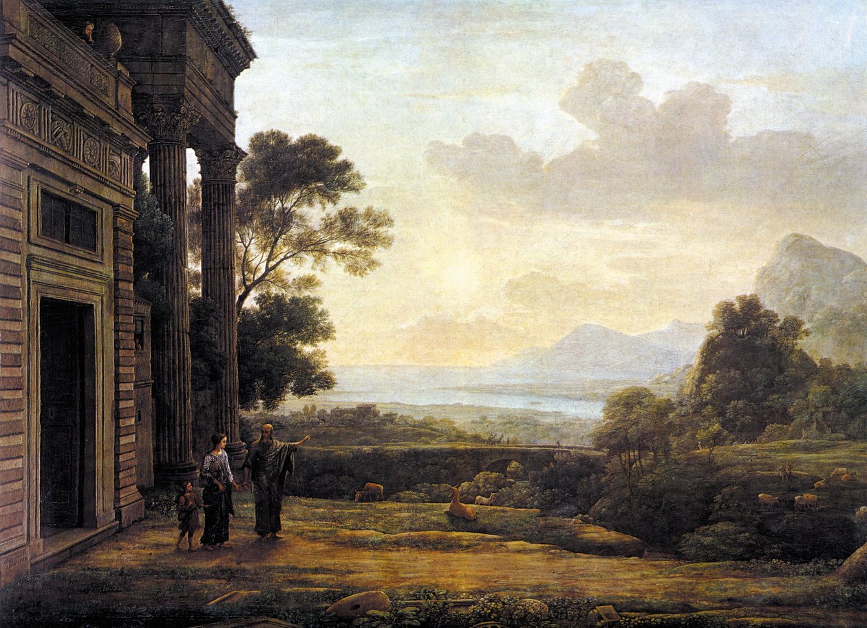 Die Vertreibung der Hagar von Claude Lorrain