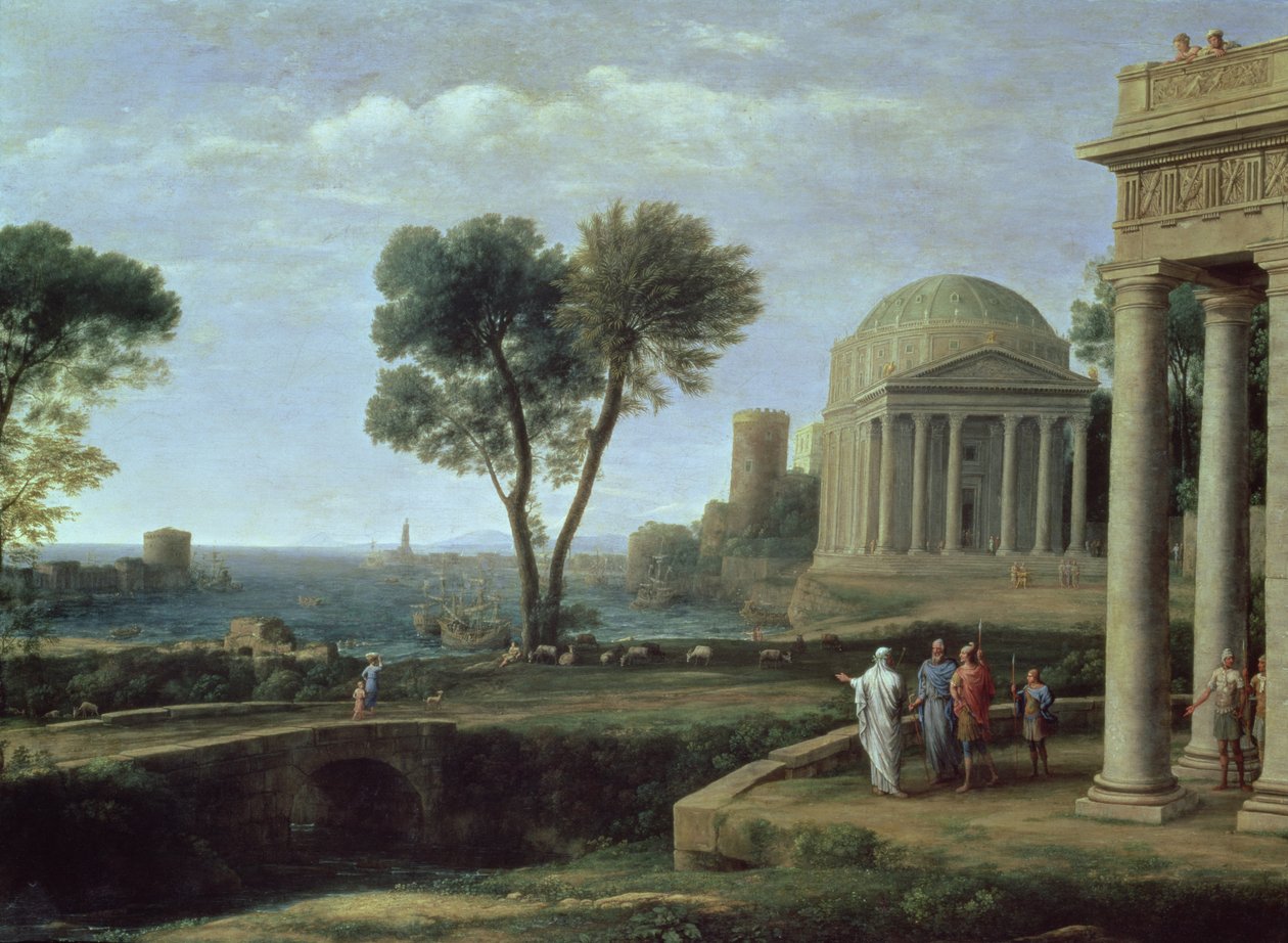 Landschaft mit Aeneas in Delos, 1672 von Claude Lorrain