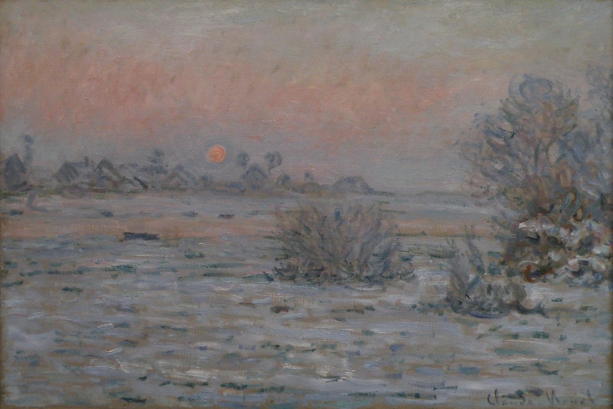 Wintersonne in Lavacourt von Claude Monet