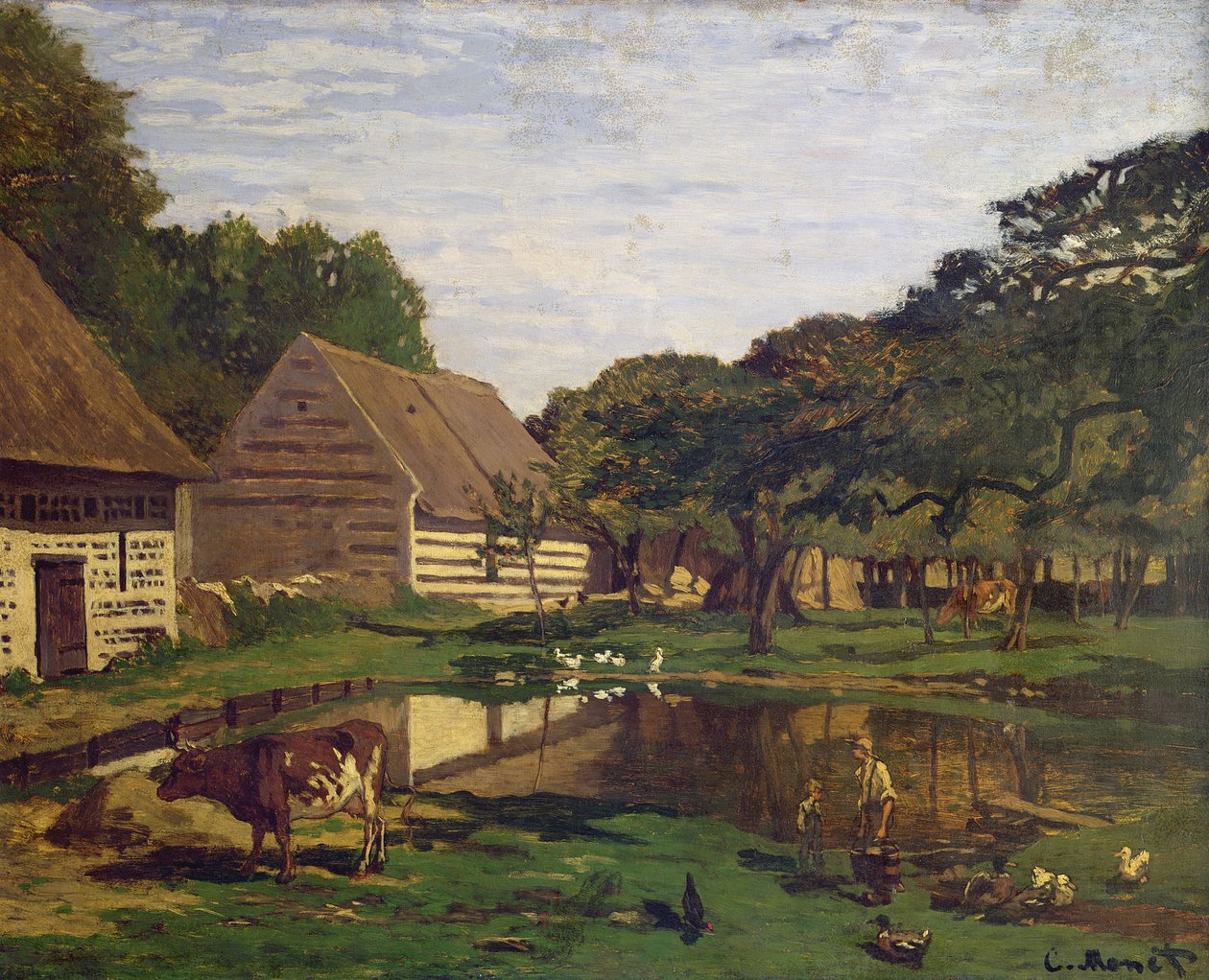 Ein Bauernhof in der Normandie, ca. 1863 von Claude Monet