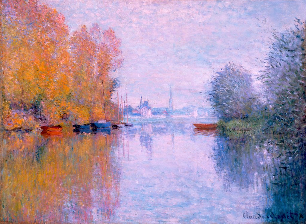 Herbst an der Seine, Argenteuil von Claude Monet