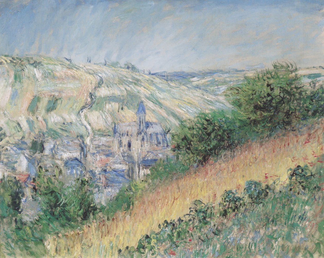 Blick auf Vétheuil von Claude Monet