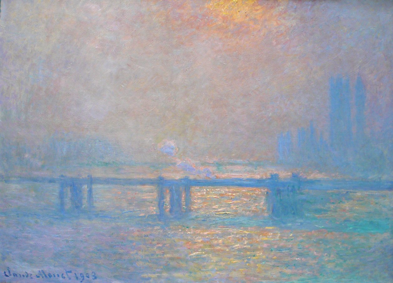 Charing Cross Bridge, Die Themse von Claude Monet