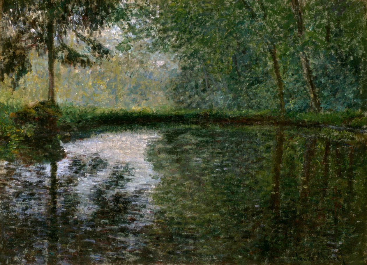 Ecke eines Teichs in Montgeron von Claude Monet