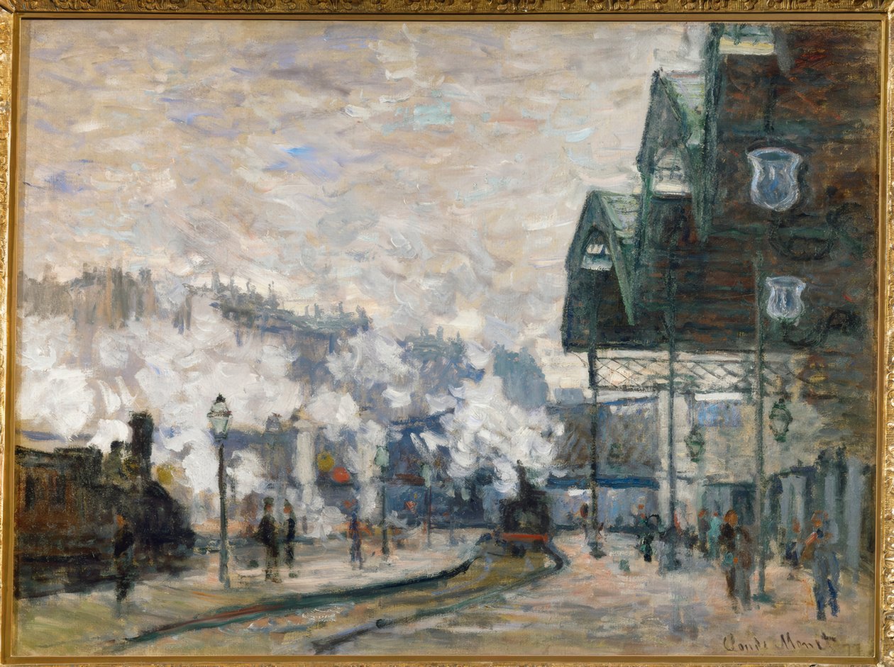 Der Bahnhof Saint-Lazare, Außenansicht von Claude Monet