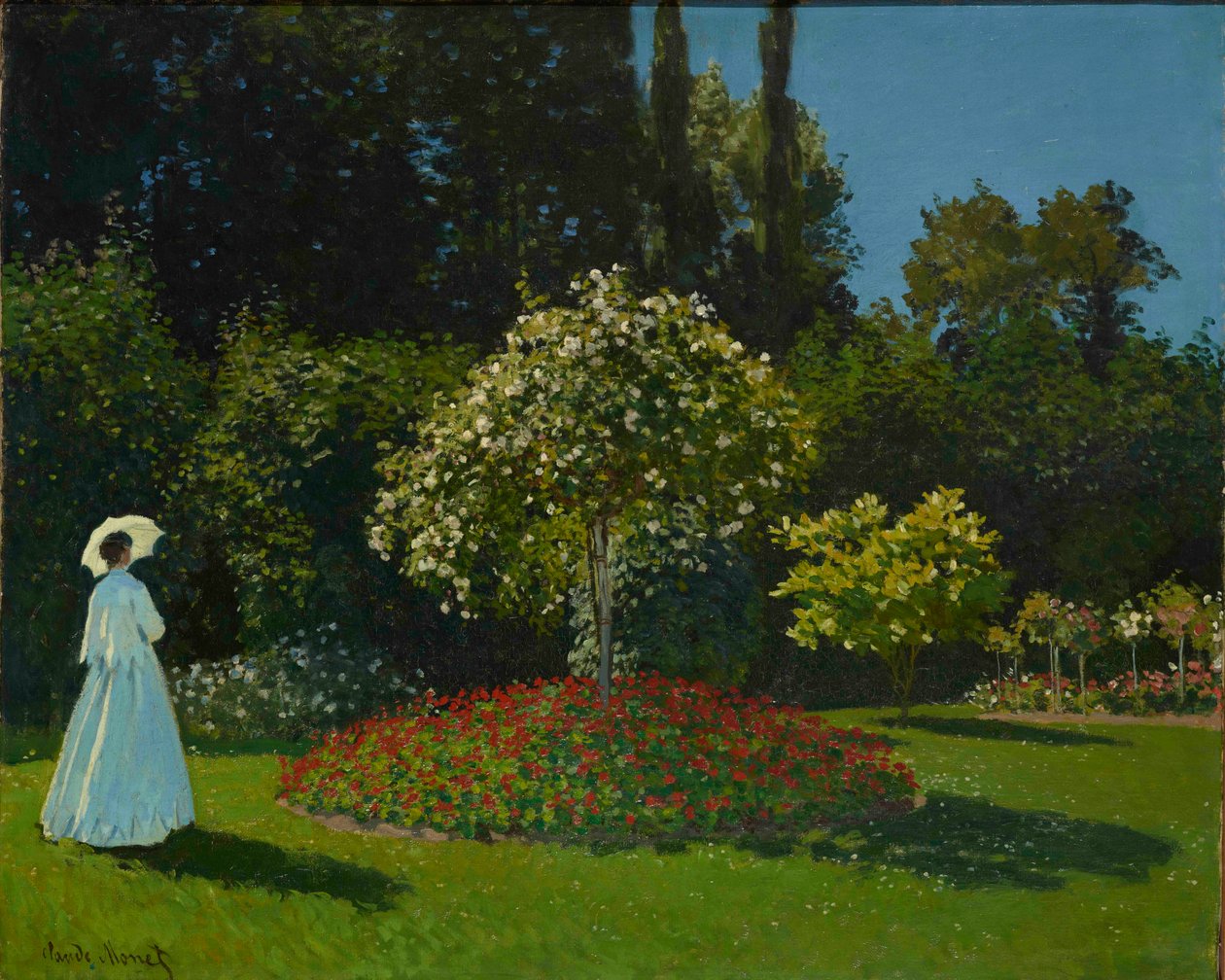 Dame im Garten von Claude Monet