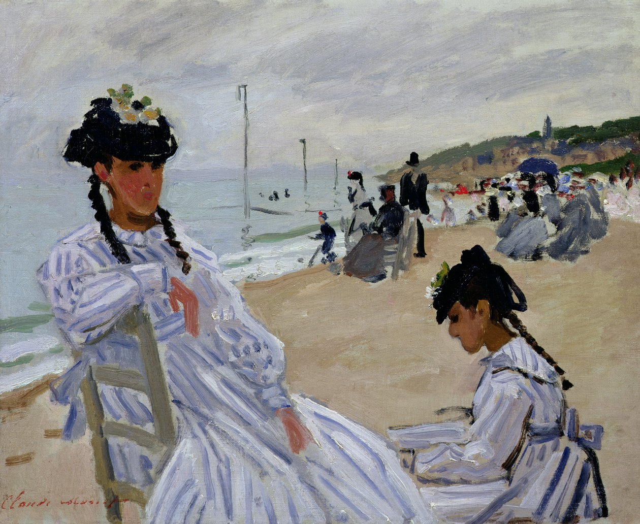 Am Strand von Trouville (1870-71) von Claude Monet