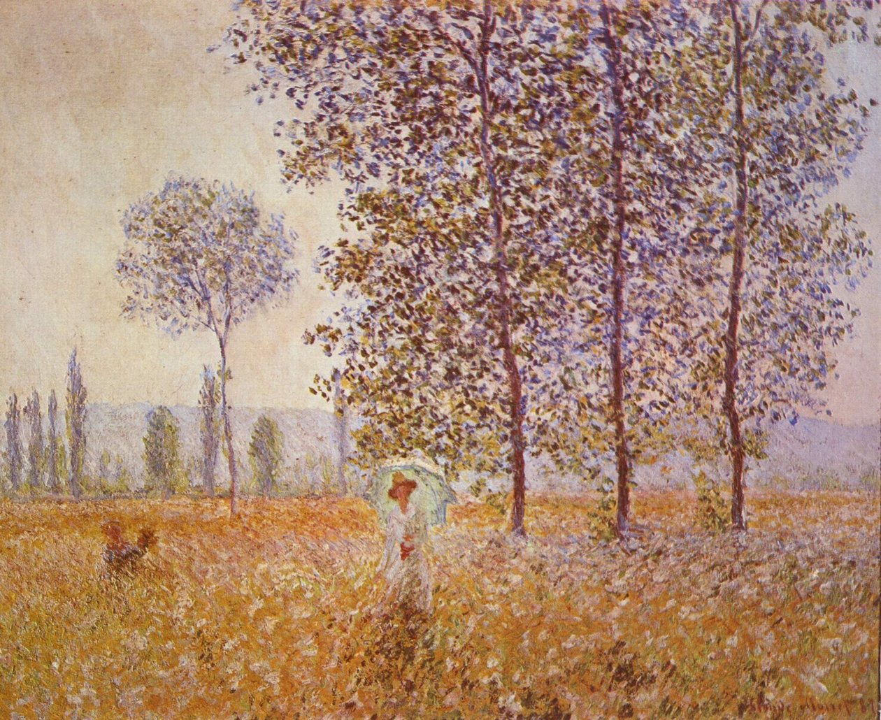 Pappeln im Sonnenlicht von Claude Monet