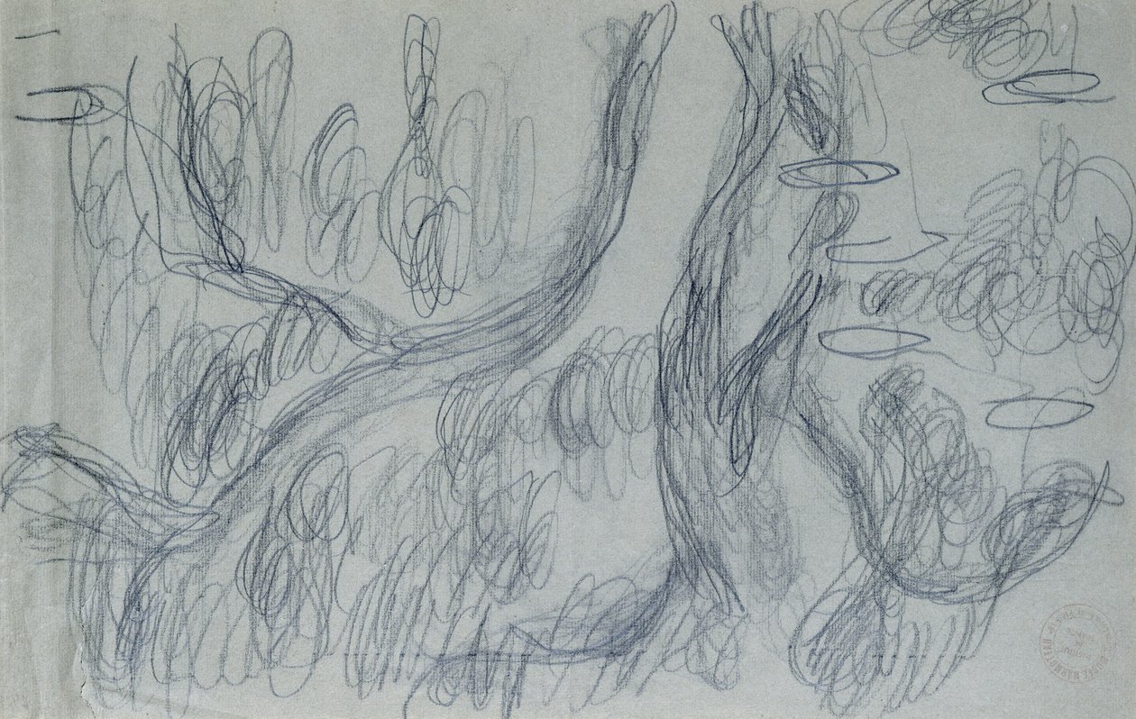 Reflexionen von Weiden, ca. 1918 von Claude Monet