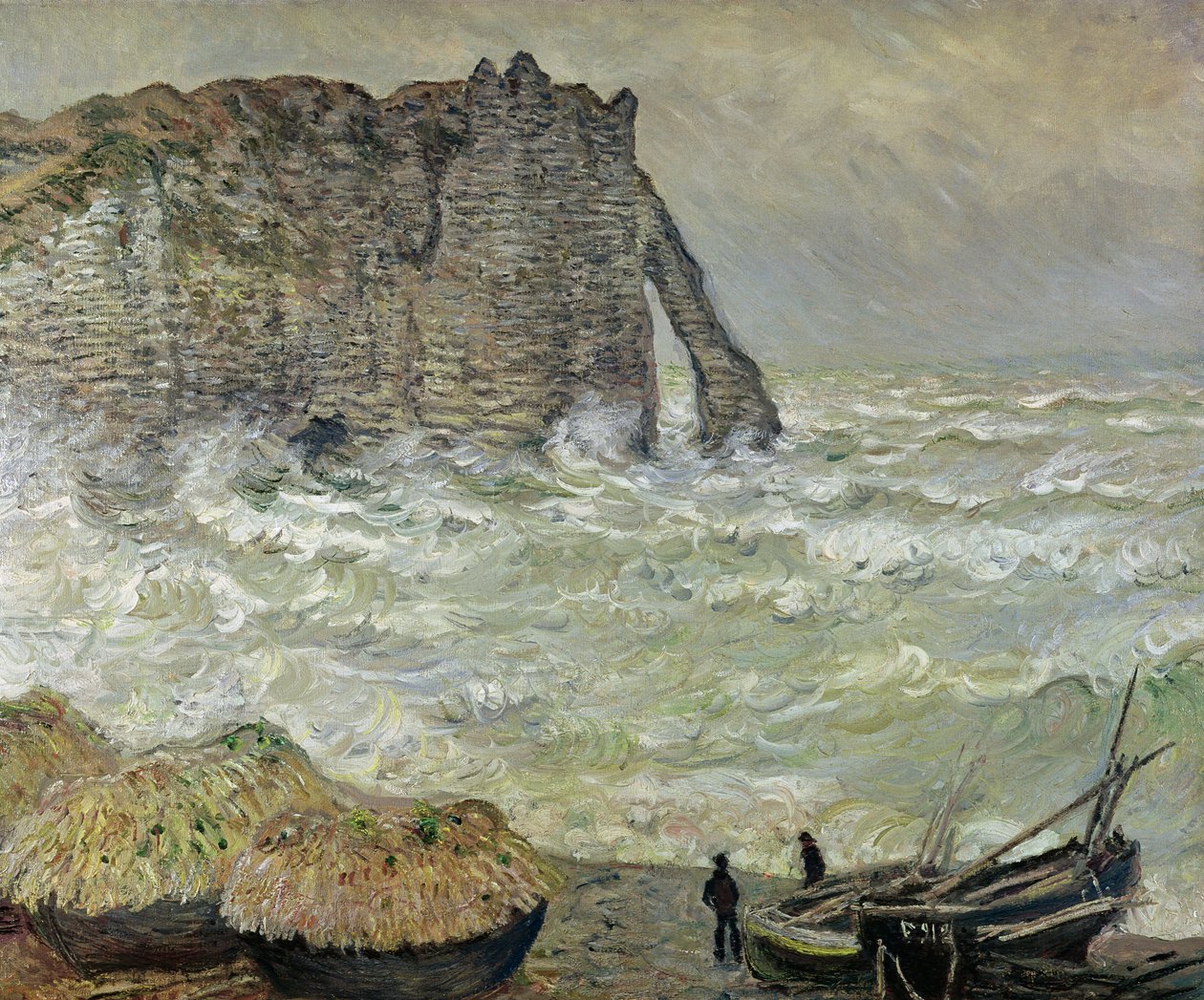 Raue See bei Etretat, 1883 von Claude Monet