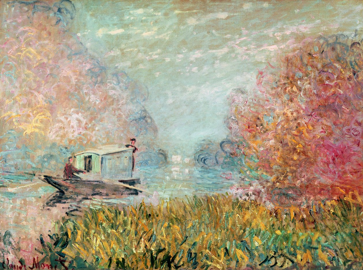 Das Bootstudio an der Seine, 1875 von Claude Monet