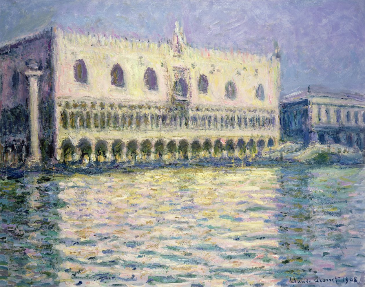 Der Dogenpalast, Venedig, 1908 von Claude Monet
