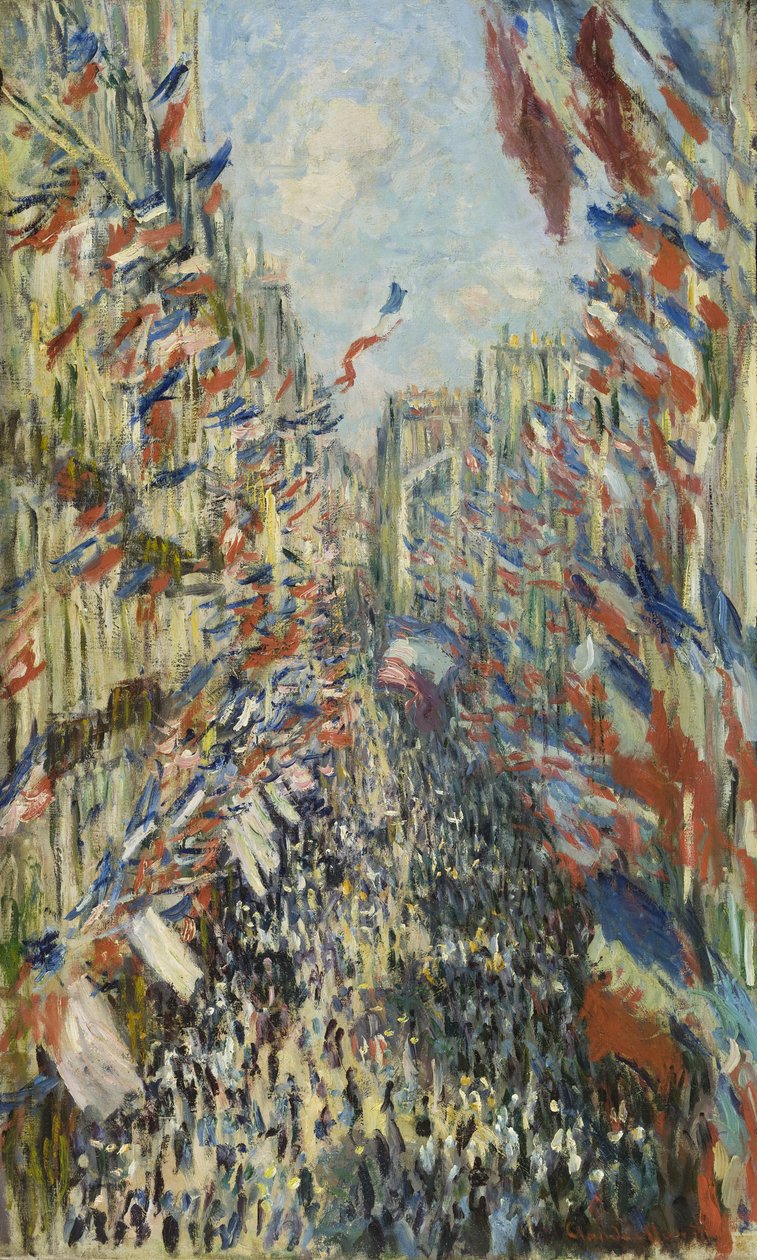 Die Rue Montorgueil in Paris von Claude Monet