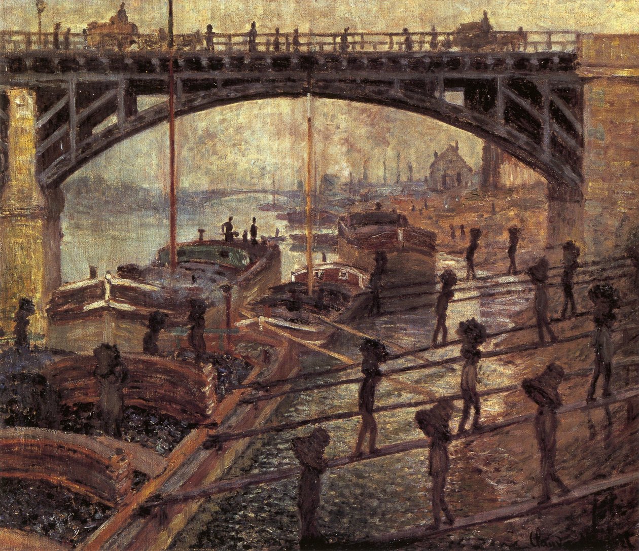Die Kohlenentlader von Claude Monet