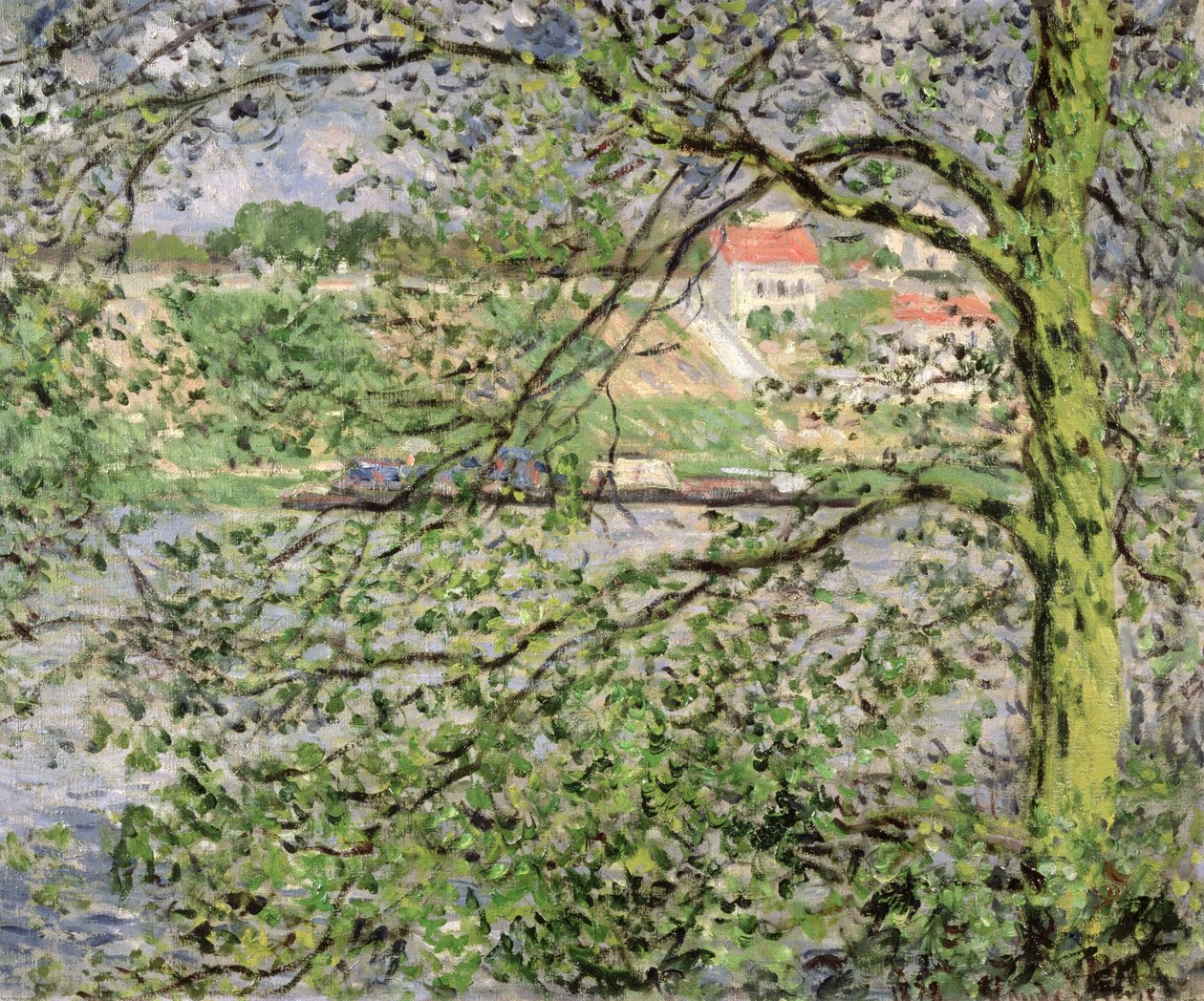 Durch die Bäume, 1878 von Claude Monet