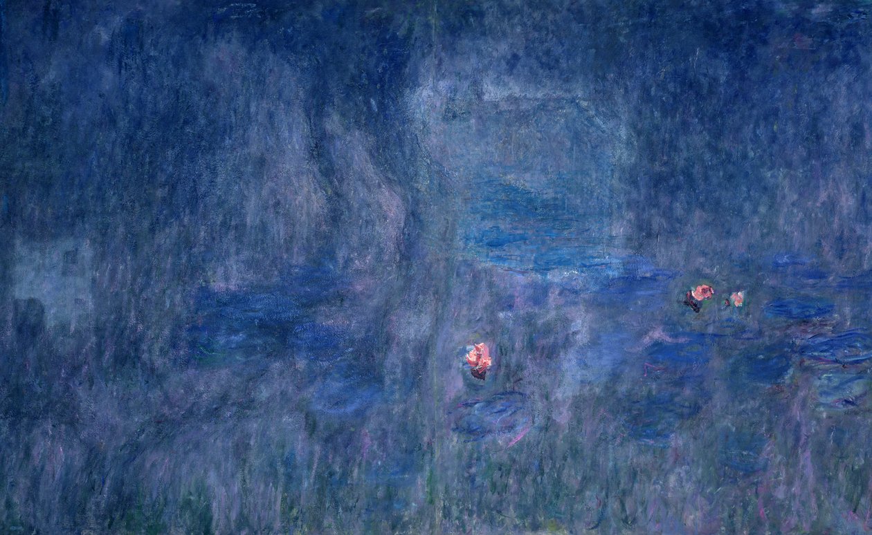 Seerosen: Reflexionen der Bäume (Detail) von Claude Monet