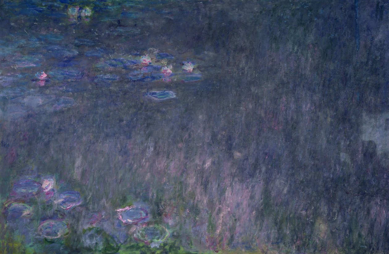 Seerosen: Reflexionen der Bäume (Detail) von Claude Monet