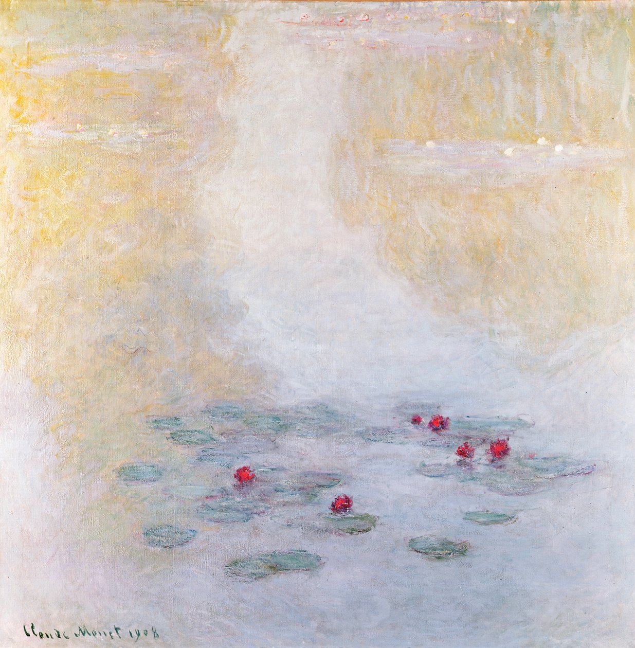 Seerosen in Giverny, 1908 von Claude Monet