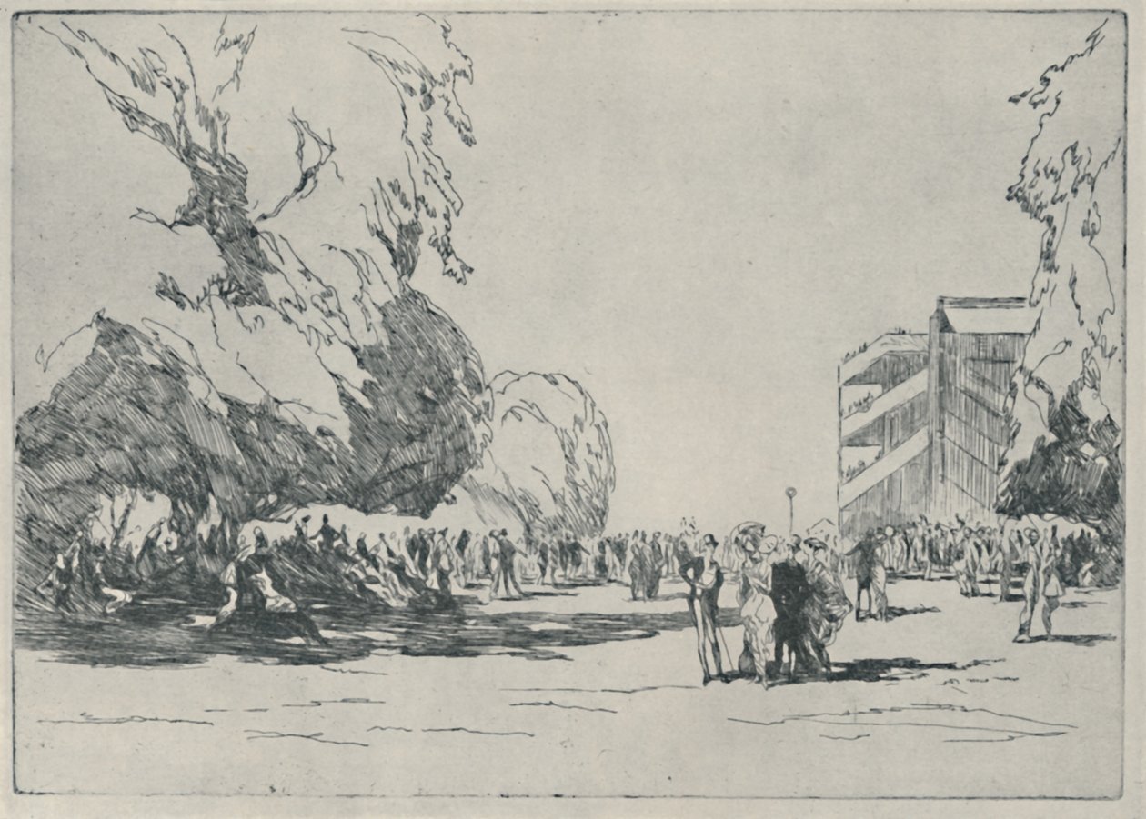 Ascot - Der Paddock, 1914, 1920 von Claude Allin Shepperson