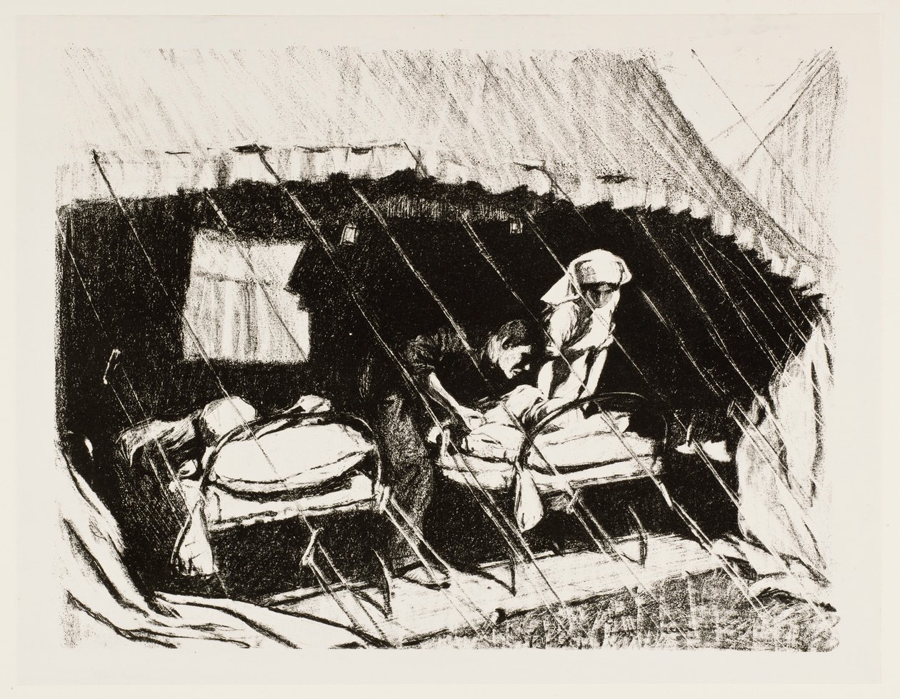 Verwundetenstation in Frankreich, 1917 von Claude Allin Shepperson
