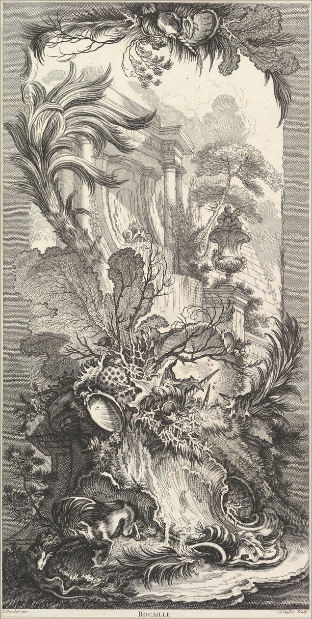 Rocaille-Felsengarten von Claude Augustin Duflos