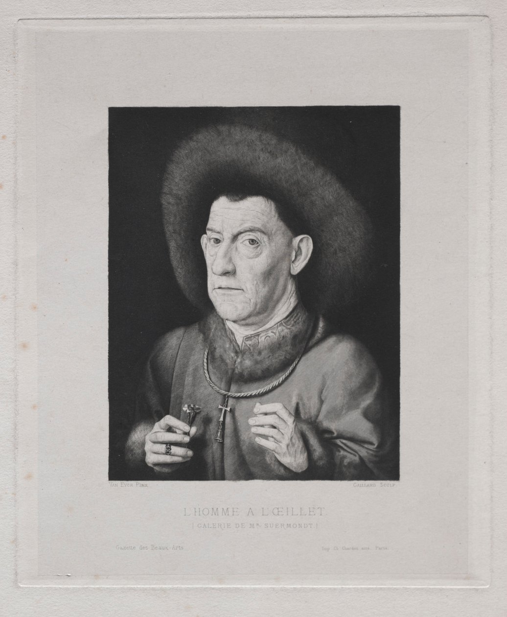 Mann mit Nelke von Claude Ferdinand Gaillard