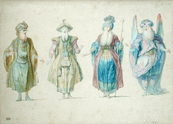 Theaterfiguren von Claude Gillot