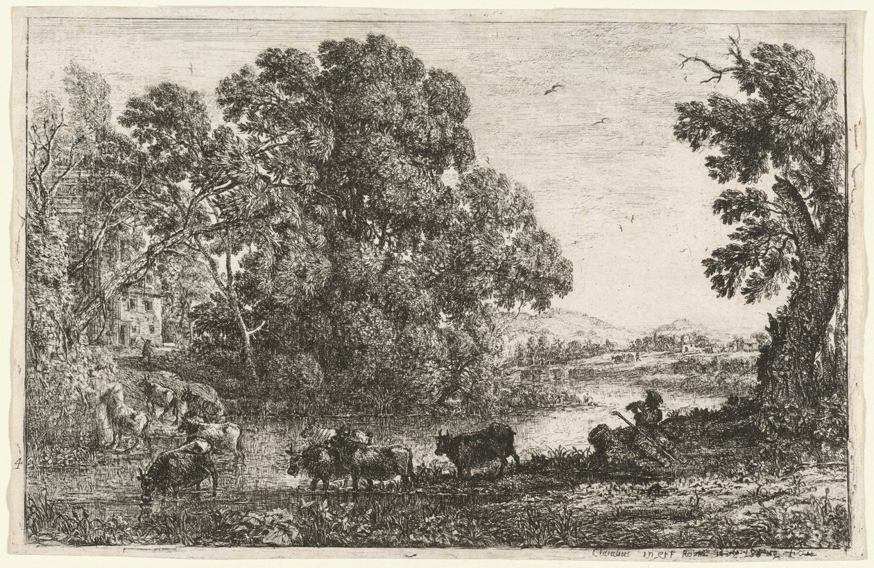 Der Kuhhirte von Claude Lorrain