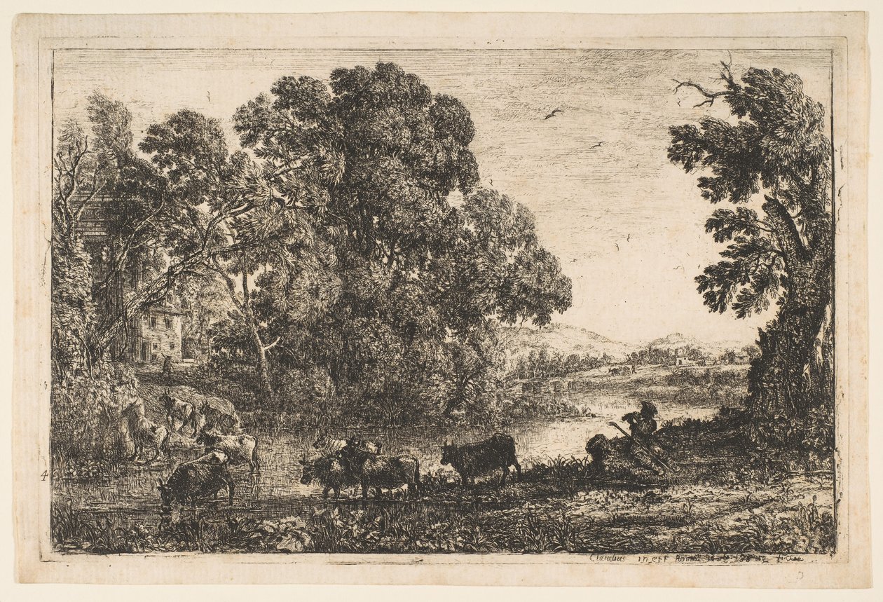 Der Kuhhirte von Claude Lorrain
