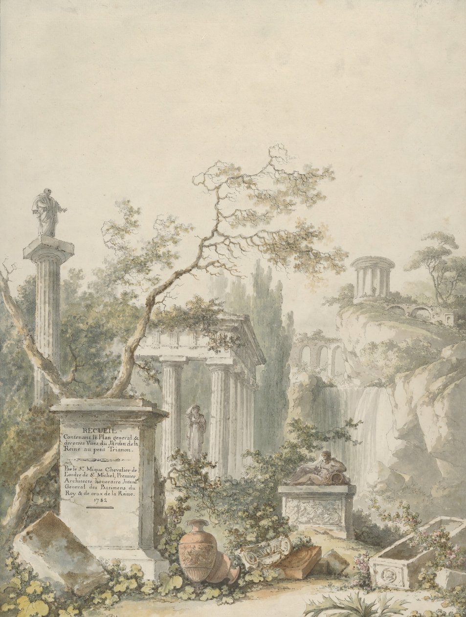Entwurf für ein Frontispiz, 1782 von Claude Louis Chatelet