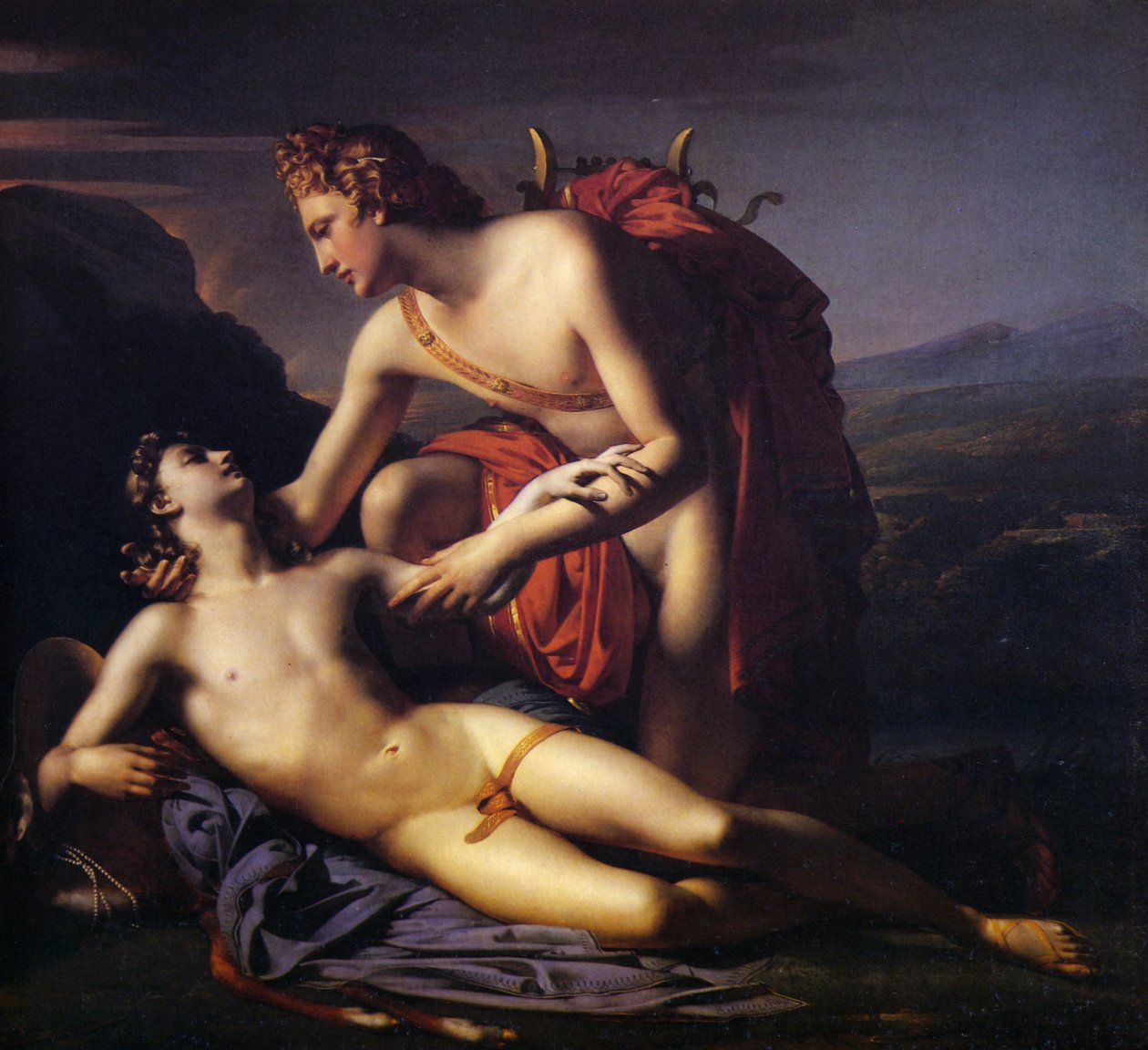 Apollo und Kyparissos, 1820 von Claude Marie Paul Dubufe