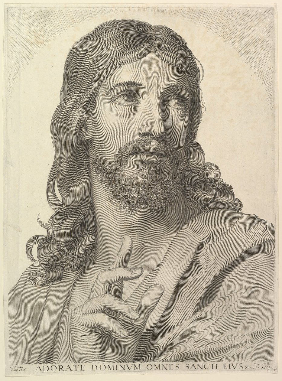 Büste des erwachsenen Christus von Claude Mellan