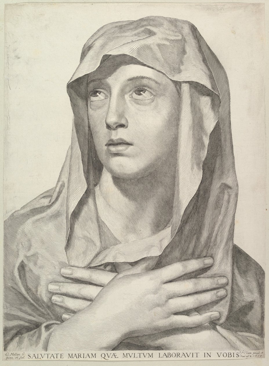 Büste der Jungfrau, 1650 von Claude Mellan