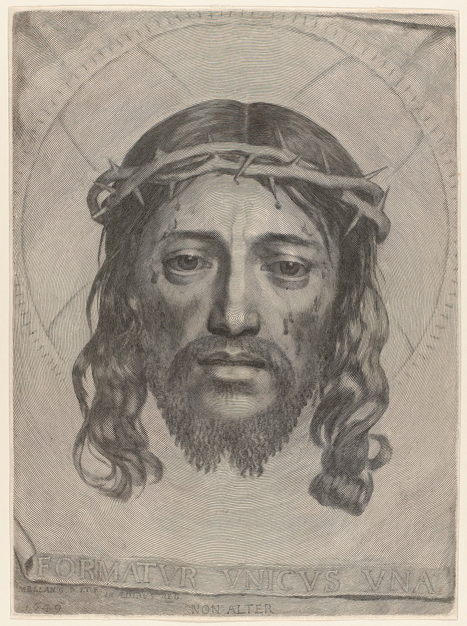Gesicht Christi von Claude Mellan