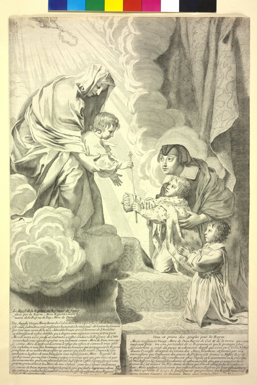 König von Frankreich Ludwig XIV von Claude Mellan