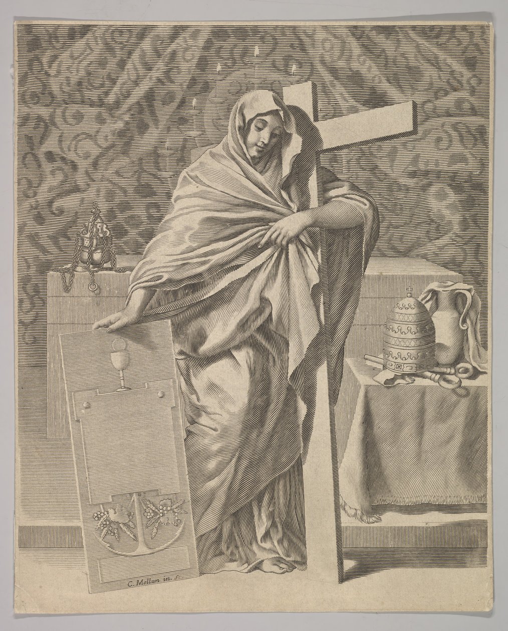 Personifikation des Glaubens, 1642 von Claude Mellan