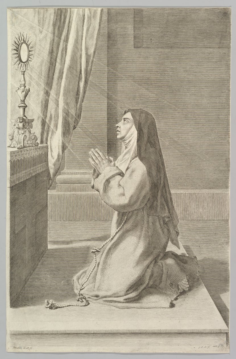 St. Klara, 1667 von Claude Mellan