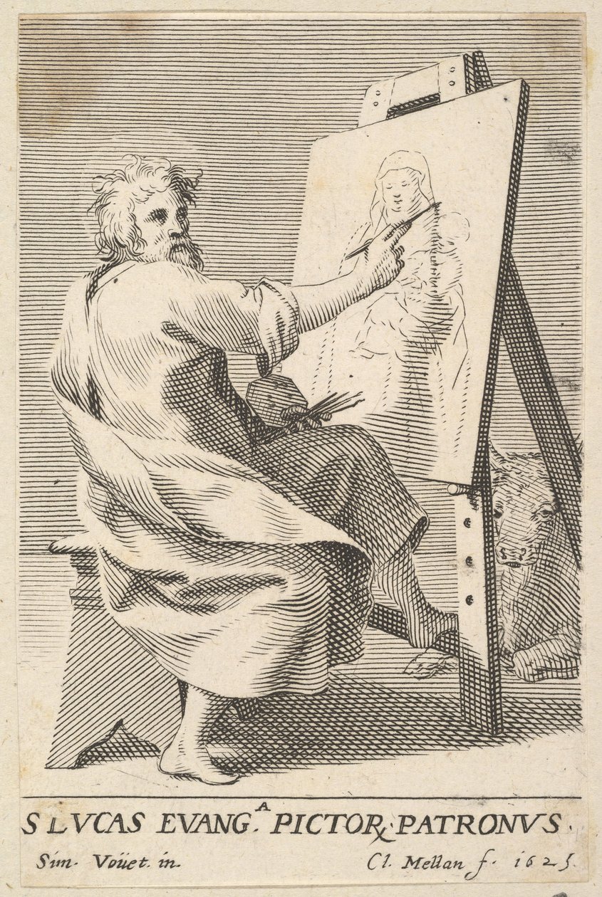 St. Lukas malt die Jungfrau, 1625 von Claude Mellan