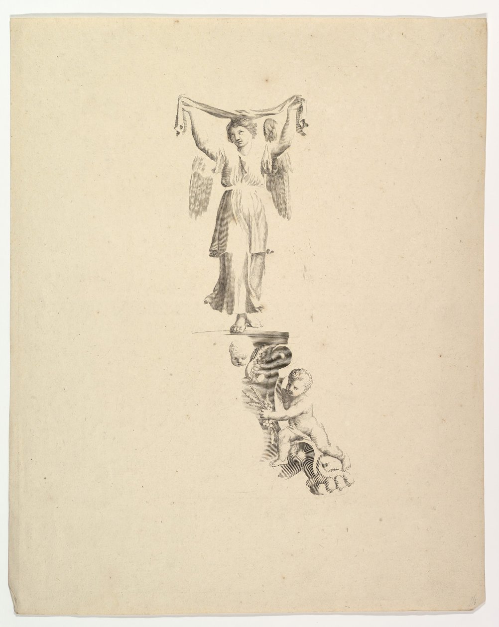 Statue eines Engels von Claude Mellan
