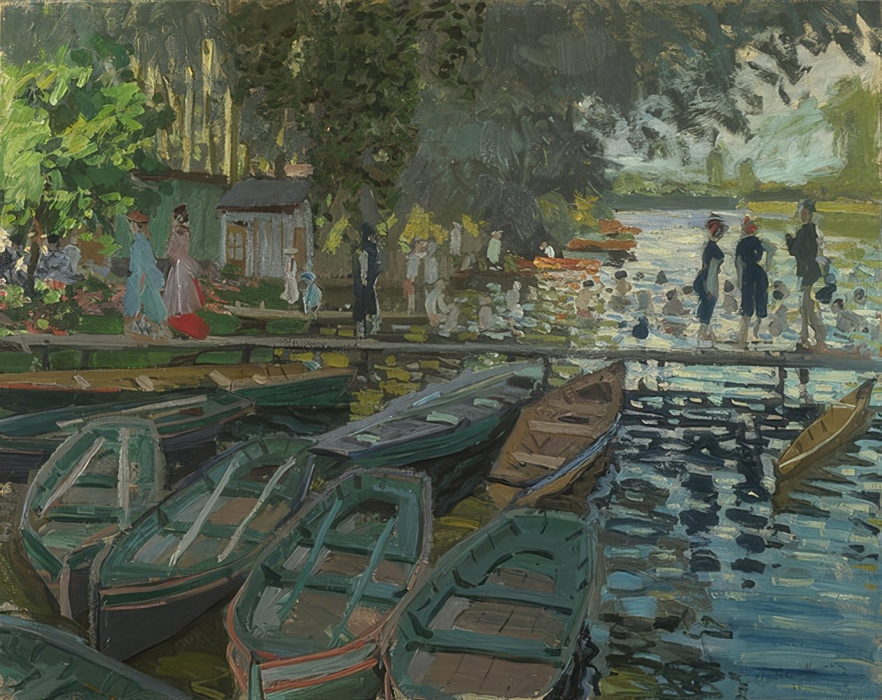 Badende bei La Grenouillère von Claude Monet