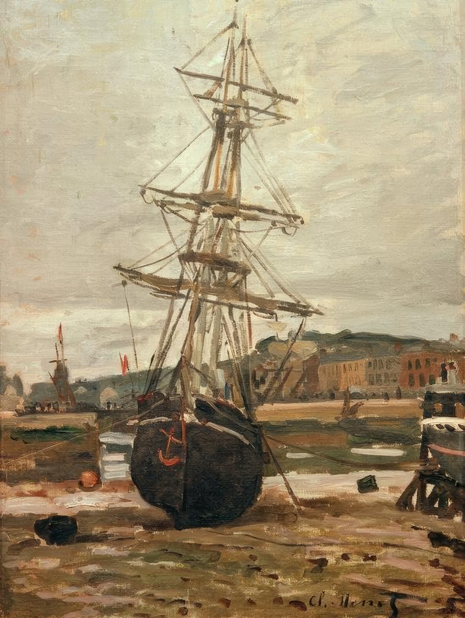 Gestrandetes Boot in Fecamp von Claude Monet