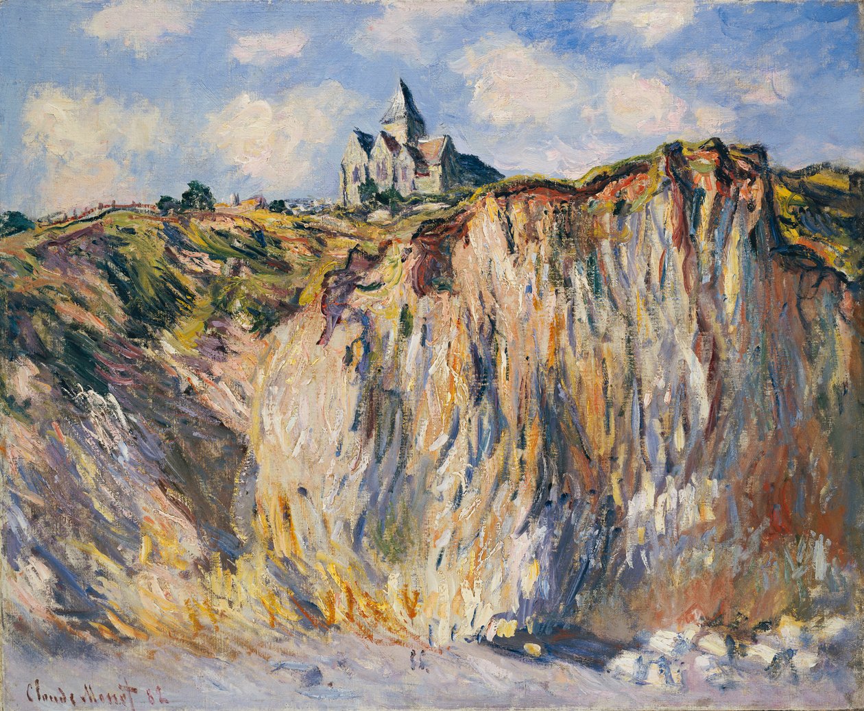 Kirche in Varengeville, Morgen, 1882 von Claude Monet