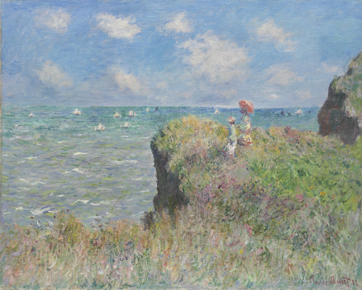 Klippenweg bei Pourville, 1882 von Claude Monet