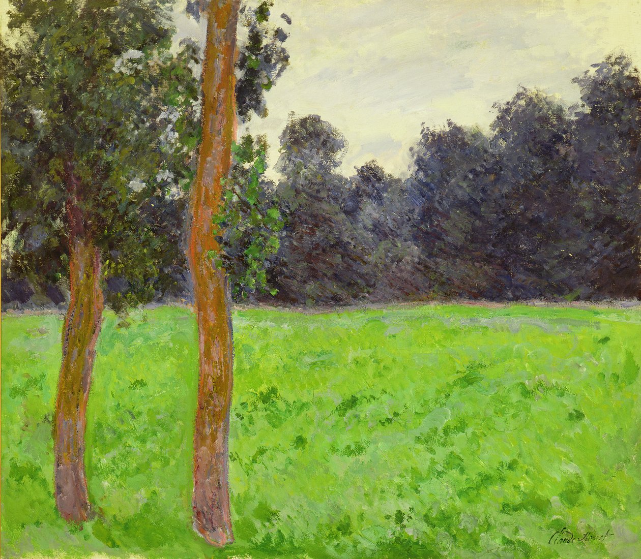 Deux Arbres dans la Prairie, 1886 von Claude Monet