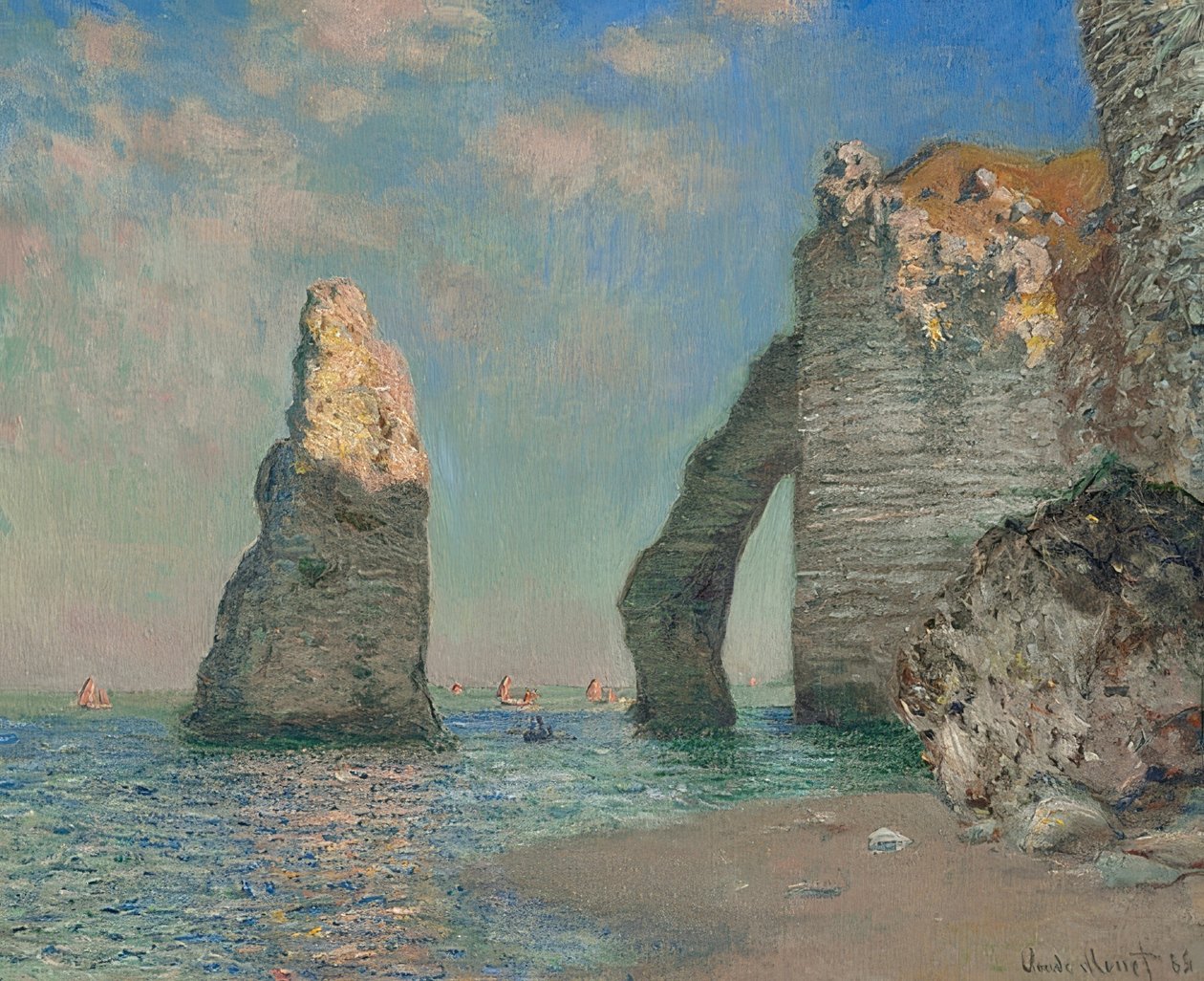 Die Felsen bei Étretat von Claude Monet