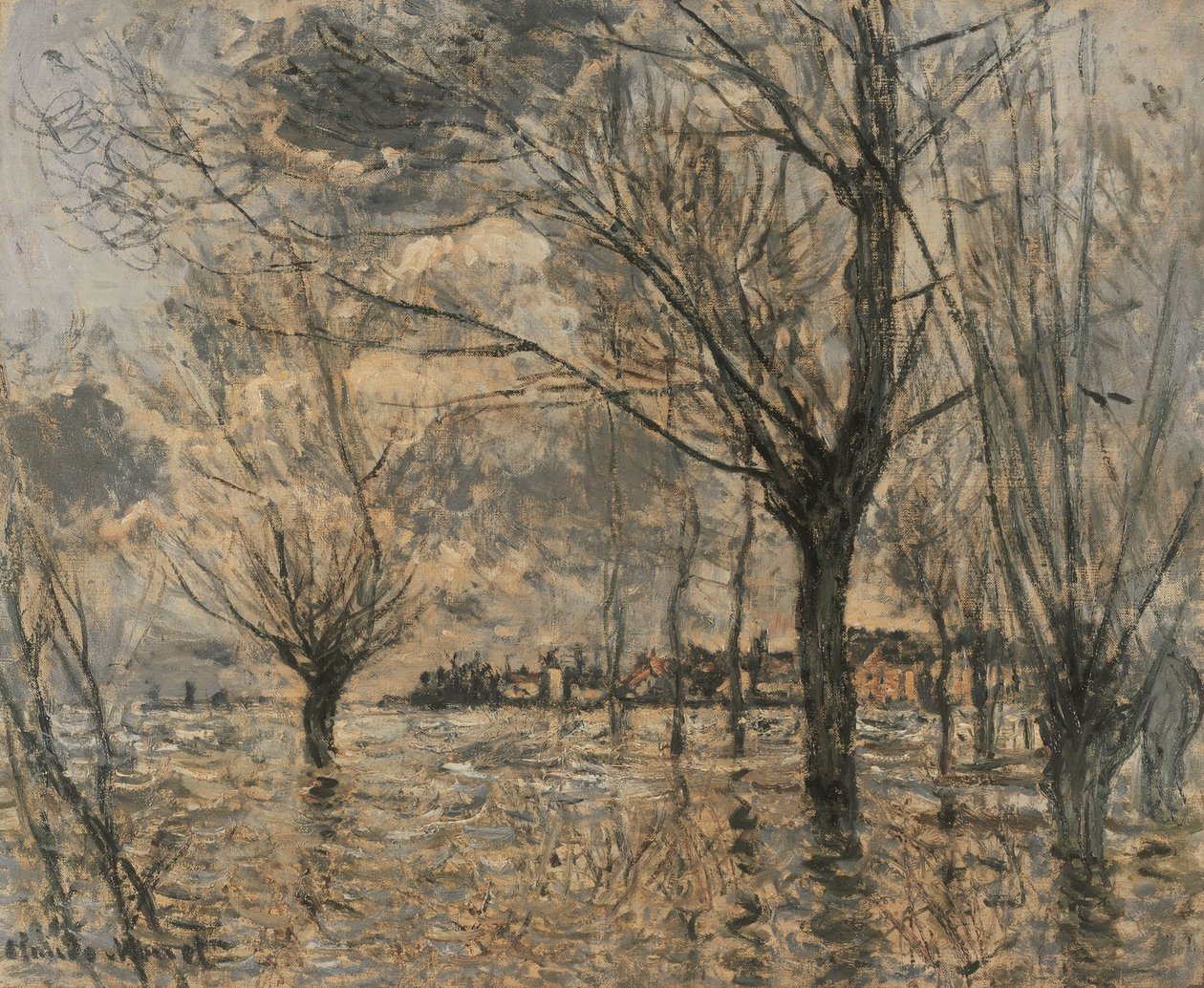 Überschwemmung der Seine bei Vétheuil von Claude Monet
